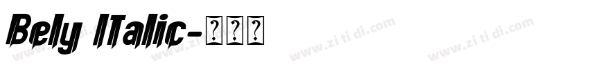 Bely Italic字体转换